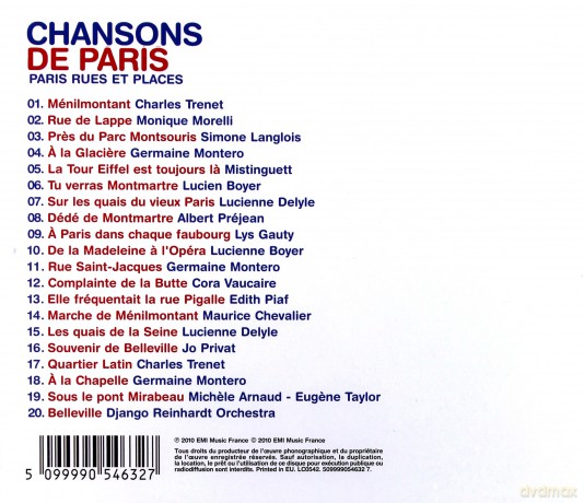 Chansons De Paris (Rues Et Places) [CD]