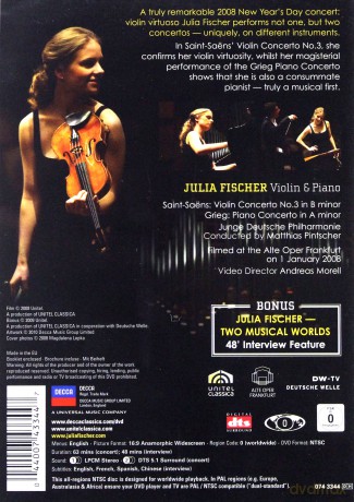 Julia Fischer: Saint-Saens: Violin Cto No.3/Grieg Piano [DVD]