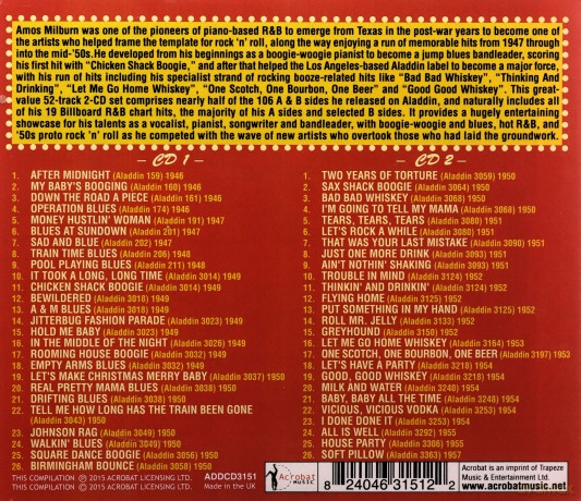 Amos Milburn: The Best Of The Aladdin Years 1946-1957 [2CD]