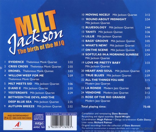 Milt Jackson: The Birth Of The Modern Jazz Quartet [CD]