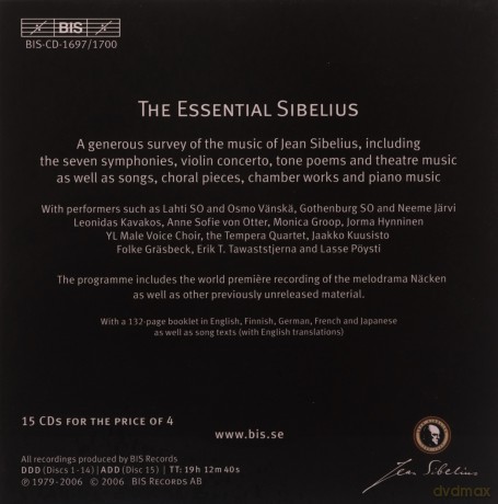 The Essential Sibelius 15 Cds [CD]