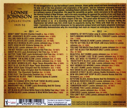 Lonnie Johnson: The Lonnie Johnson Collection 1925-1952 [2CD]