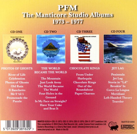 Pfm: The Manticore Studio Albums 1973-1977 [4CD]