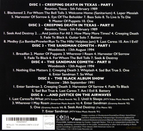 Metallica: The Sandman Cometh - The Broadcast Anthology 1983 - 1996 [6CD]