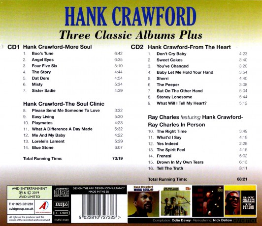 Hank Crawford: Three Classic Albums Plus [2CD]