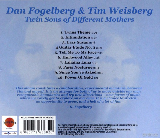 Dan Fogelberg And Tim Weisberg: Twin Sons Of Different Mothers [CD]