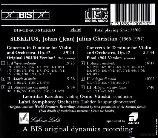 Kavakos: Violin Concertos [CD]