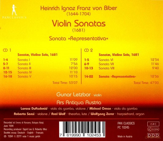 Ars Antiqua Austria/Letzbor: Von Biber/Violin Sonatas - 1681 [2CD]