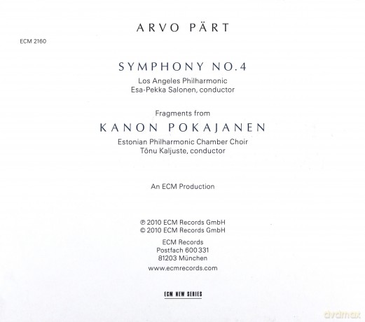 Arvo Part: Symphony No.4 [CD]