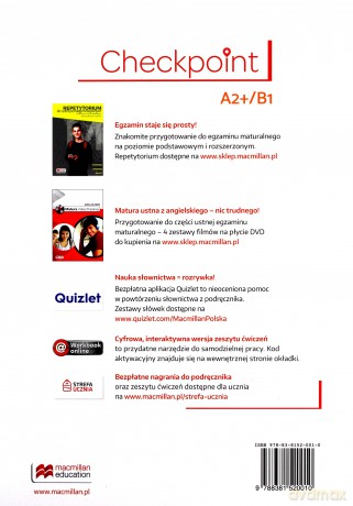 Checkpoint A2+/B1 ćwiczenie [KSIĄŻKA]