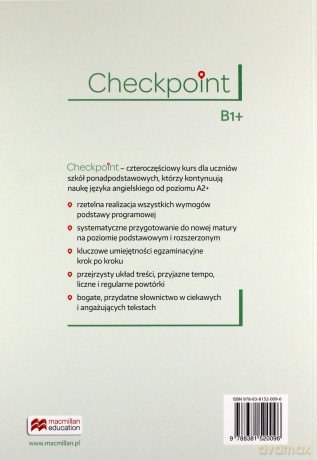 Checkpoint B1+ podręcznik (wersja wieloletnia) - David Spencer, Monika Cichmińska [KSIĄŻKA]