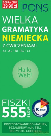 Fiszki 555 Wielka gramatyk niemiecka z ćw. A1/B2 [KSIĄŻKA]