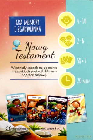 Gra memory i zgadywanka - Nowy Testament Wielka biblia, mały ja [GRA]