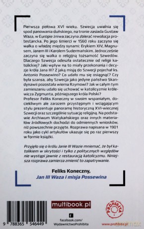 Jan III Waza i misja Possewina - Feliks Konieczny [KSIĄŻKA]