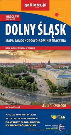 Mapa samochodowo-administracyjna Dolny Śląsk 1:250 000