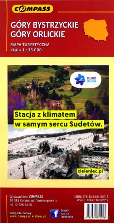 Mapa turystyczna - Góry Bystrzyckie/Orlickie