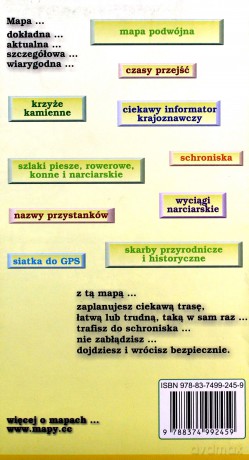 Mapa turystyczna - Góry Izerskie/Karkonoskie, Pogórze...