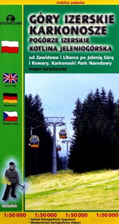 Mapa turystyczna - Góry Izerskie/Karkonoskie, Pogórze...