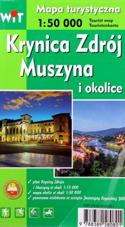 Mapa turystyczna - Krynica Zdrój, Muszyna i okolice