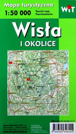 Mapa turystyczna - Wisła i okolice