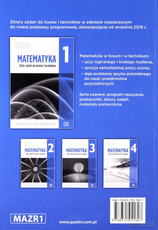 Matematyka LO 1 Zbiór zadań Zakres rozszerzony - Marcin Kurczab, Elżbieta Kurczab, Elżbieta Świda [KSIĄŻKA]