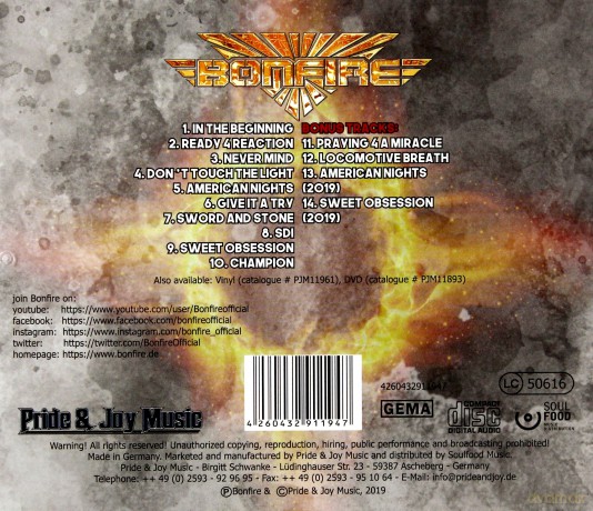 Bonfire: Live On Holy Ground - Wacken 2018 [CD]