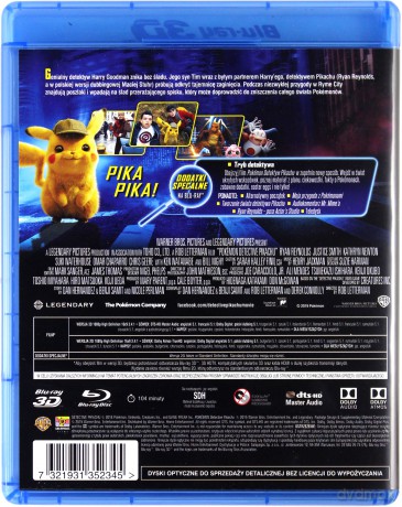 Pokémon Detektyw Pikachu [Blu-Ray 3D] [Blu-Ray]