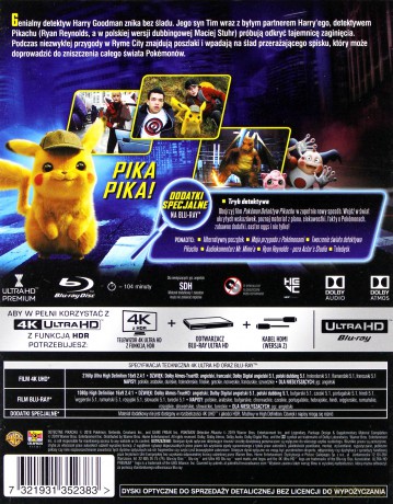 Pokémon Detektyw Pikachu [Blu-Ray 4K]+[Blu-Ray]