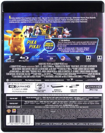 Pokémon Detektyw Pikachu [Blu-Ray 4K]+[Blu-Ray]