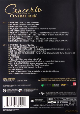 Andrea Boccelli: Concerto: One Night In Central Park [DVD]