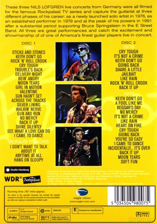 Nils Lofgren: Rockpalast Cry Tough [2DVD]