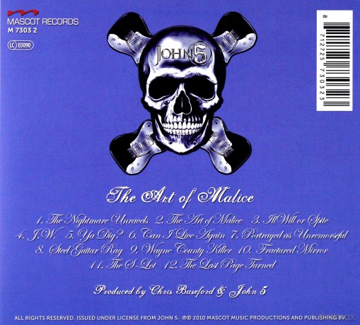 John 5: The Art Of Malice (digipack) [CD]