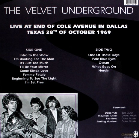 Velvet Underground: Live At End Of Cole Avenue In Dallas. Texas. 28th Of October 1969 [Winyl]
