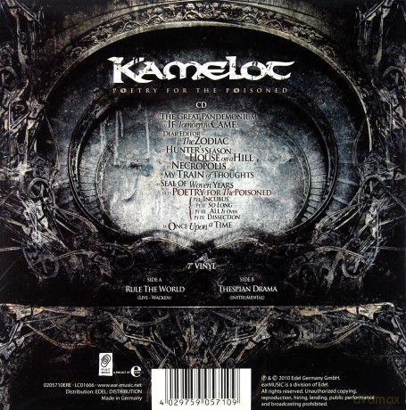 Kamelot: Poetry For The Poisoned [Winyl]+[CD]