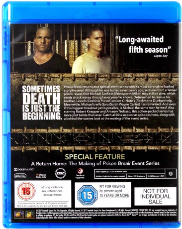 Prison Break Season 5 (Skazany na Śmierć) [3xBlu-Ray]