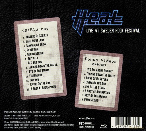 H.E.A.T.: Live At Sweden Rock Festival [CD]+[Blu-Ray]