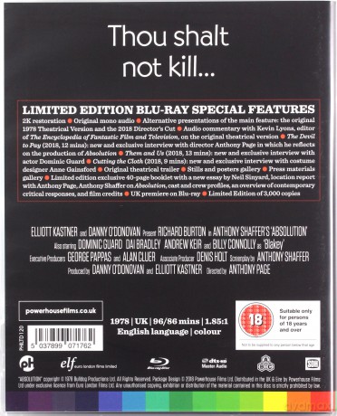 Absolution (Limited Edition) (Rozgrzeszenie) [Blu-Ray]