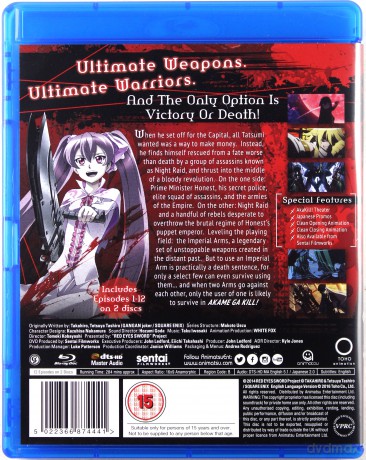Akame Ga Kill Collection 1 (Episodes 1-12) [2xBlu-Ray]