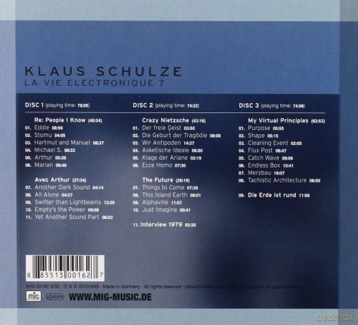 Klaus Schulze: La Vie Electronique 7 (digipack) [3CD]
