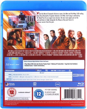 Ant-Man And The Wasp (Ant-Man i Osa) [Blu-Ray]
