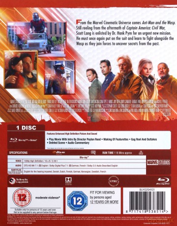 Ant-Man And The Wasp (Ant-Man i Osa) [Blu-Ray]