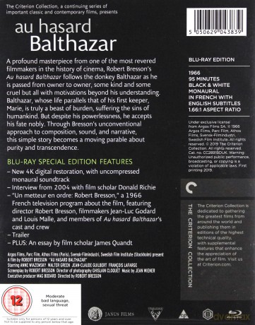 Au Hasard Balthazar (1966) (Na los szczęścia, Baltazarze) (Criterion Collection) [Blu-Ray]