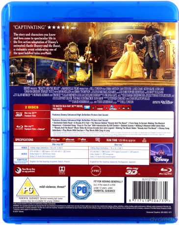 Beauty & The Beast (Piękna i Bestia) (Disney) [Blu-Ray 3D]+[Blu-Ray]