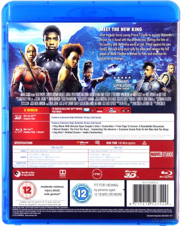 Black Panther (Czarna Pantera) [Blu-Ray 3D]+[Blu-Ray]