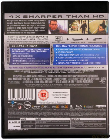 Tożsamość Bourne'a [Blu-Ray 4K]+[Blu-Ray]