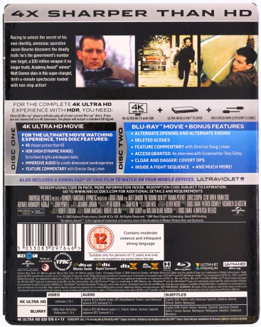 Tożsamość Bourne'a [Blu-Ray 4K]+[Blu-Ray]
