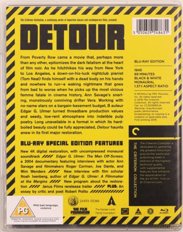 Detour (1945) (Criterion Collection) (Bezdroże) [Blu-Ray]