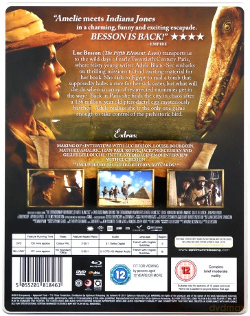 Extraordinary Adventures Of Adele Blanc-Sec (Niezwykle przygody Adeli Blanc-Sec) (steelbook) [Blu-Ray]+[DVD]