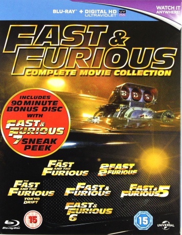 Fast & Furious 1-6 Franchise (Szybcy i wściekli 1-6) [7xBlu-Ray]