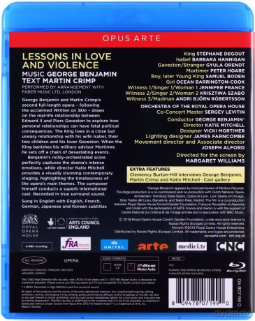 The Royal Opera: George Benjamin: Lessons In Love And Violence [Blu-Ray]